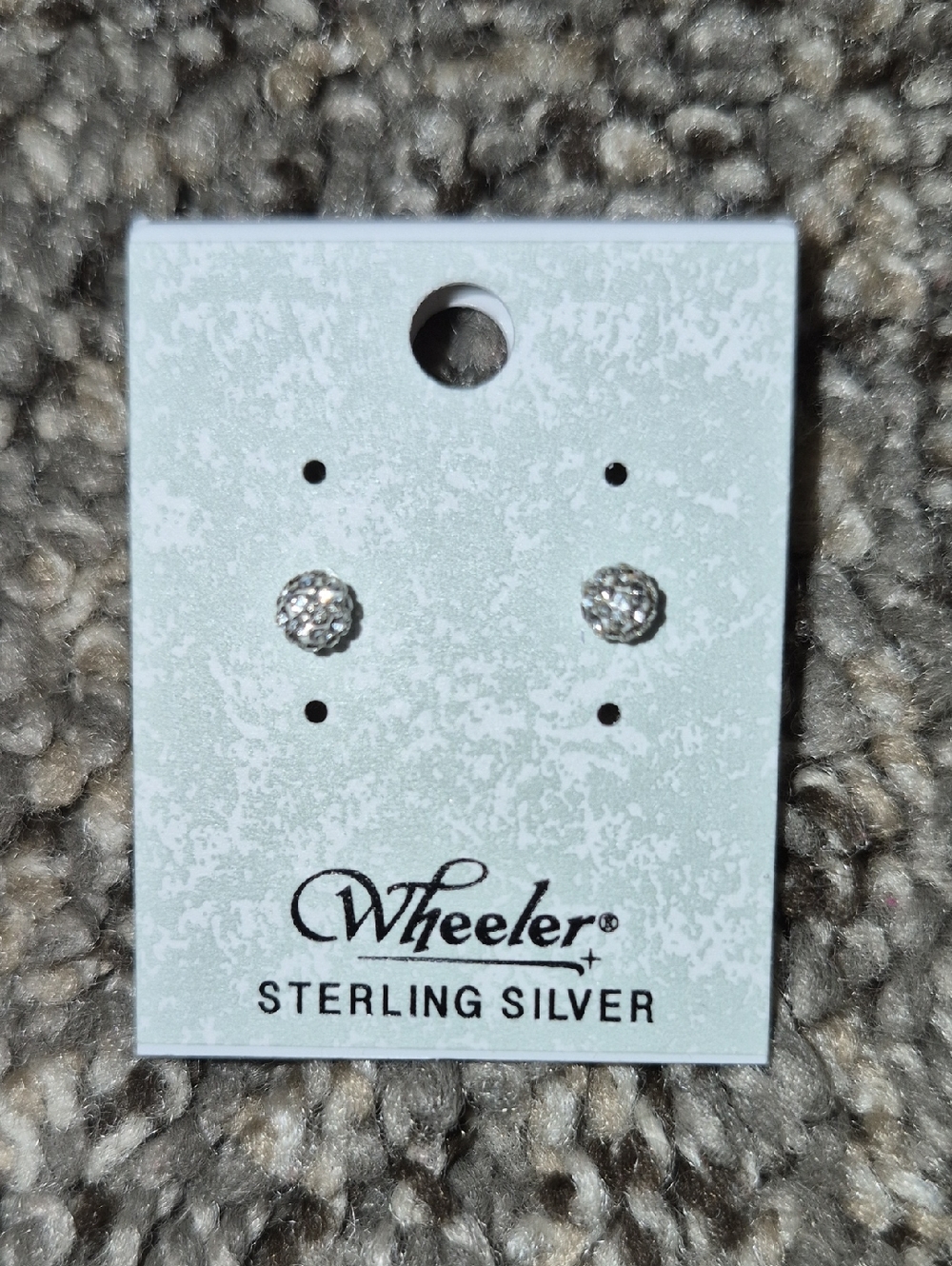 Sterling Silver Crystal Cluster Stud Earrings - Silver